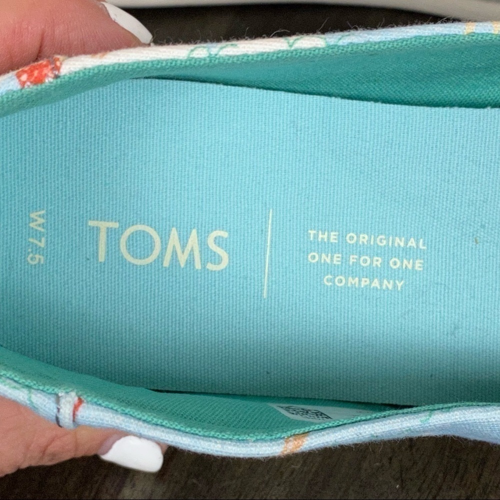 TOMS Classic Alpargata Blue Glow Swimmers Slip On Shoe Size 7.5 Women - Picture 13 of 13